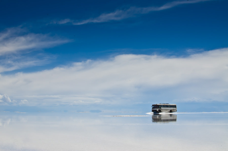 The world’s largest salt flat “Salar De Uyuni” in Bolivia
