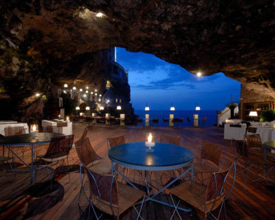 The Seaside Restaurant Inside a Cave in Italy