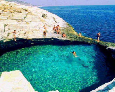 Amazing Natural Pool in Thassos, Greece