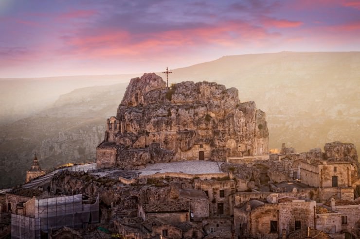 Ancient Cave Town Matera in Southern Italy