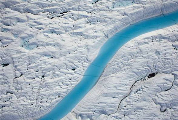 Kayaking in Crystal Clear Blue River in Greenland