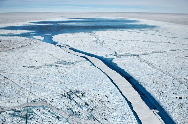 Kayaking in Crystal Clear Blue River in Greenland