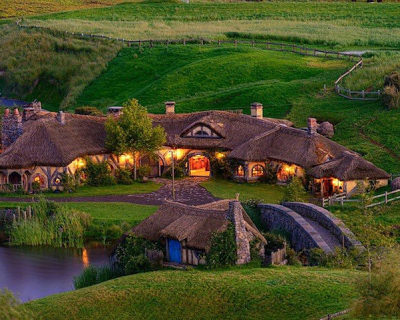 The Green Dragon Pub in Hobbit Village Hobbiton, New Zealand
