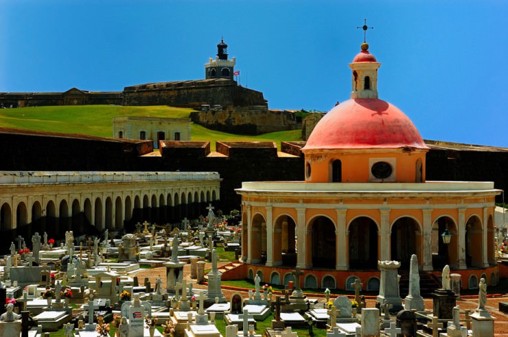 Colorful Streets and Houses in Old San Juan, Puerto Rico