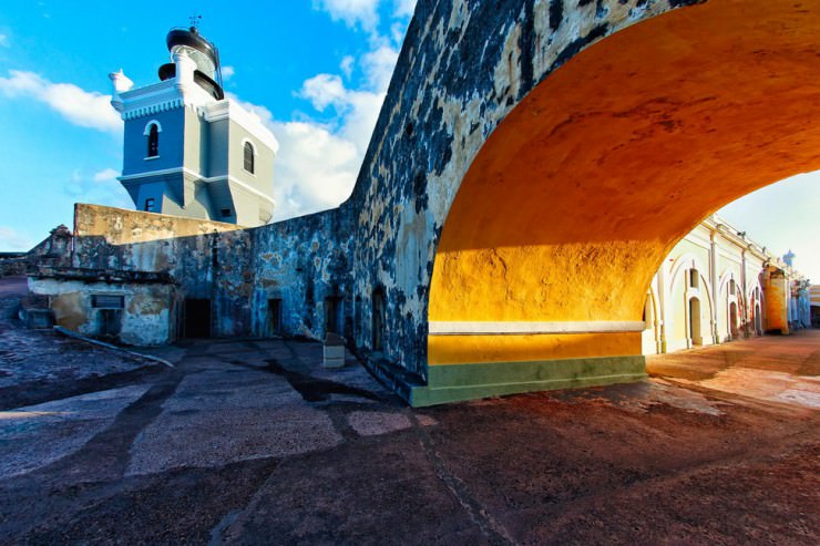 Colorful Streets and Houses in Old San Juan, Puerto Rico