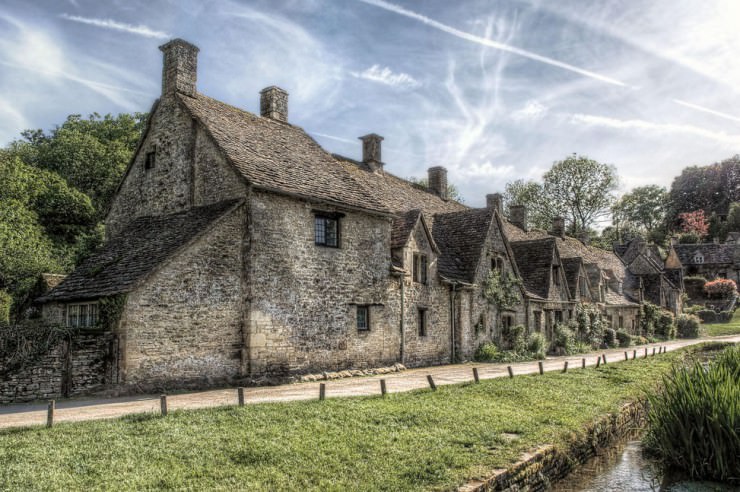 A Postcard Beautiful English Village of Bibury, UK