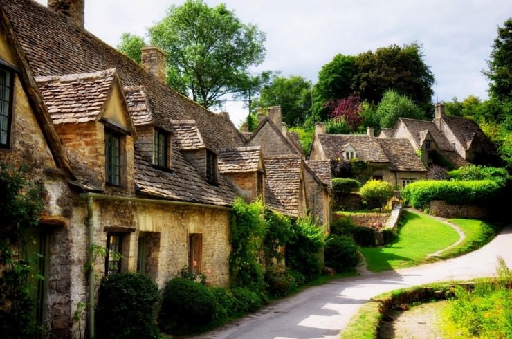 A Postcard Beautiful English Village of Bibury, UK