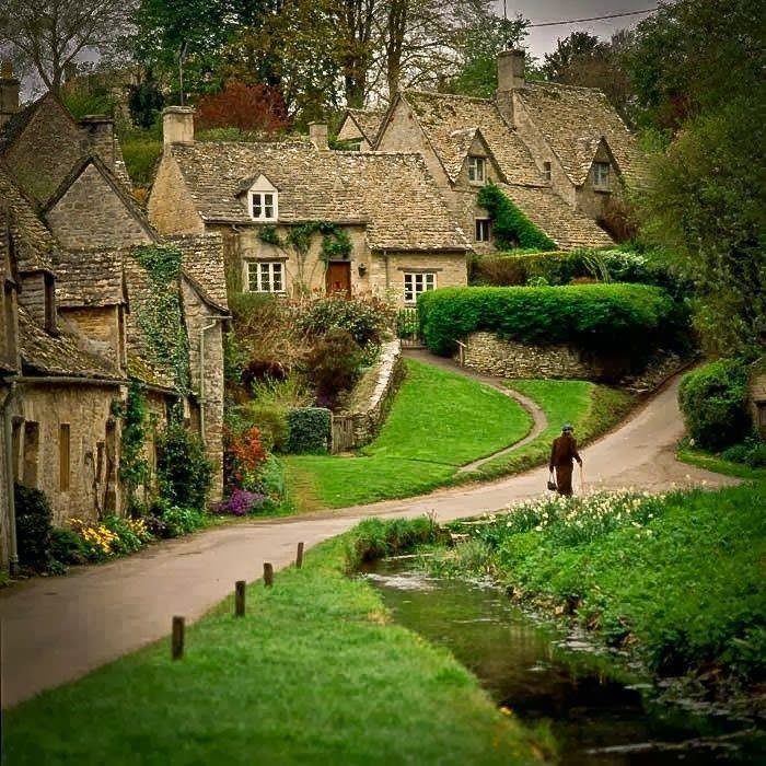 A Postcard Beautiful English Village of Bibury, UK