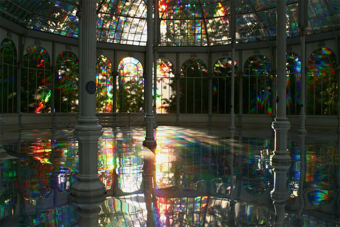 The Surreal Rainbows in Crystal Palace in Madrid, Spain