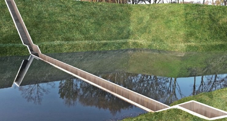 The Moses Bridge – a Place Where Water Divides, The Netherlands