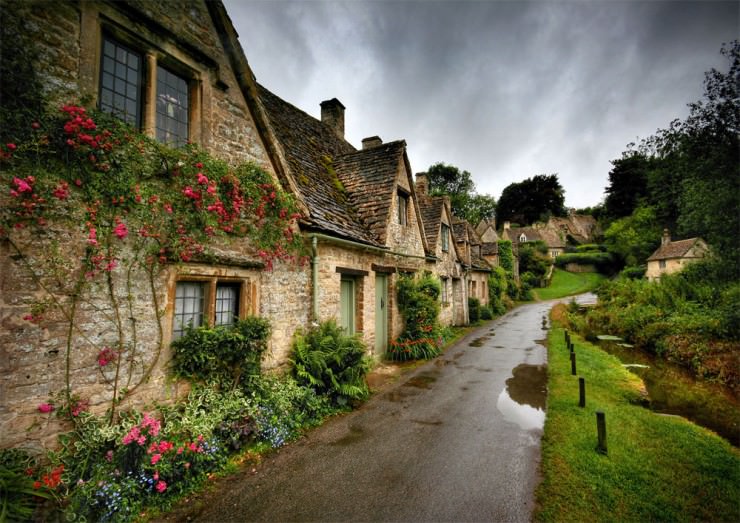 A Postcard Beautiful English Village of Bibury, UK