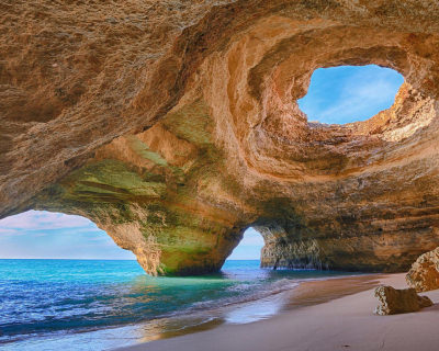 Dramatic Caves and Grottoes in the Algarve, Portugal