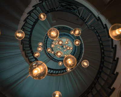 The Famous Spiral Staircase in Heal’s, London, UK