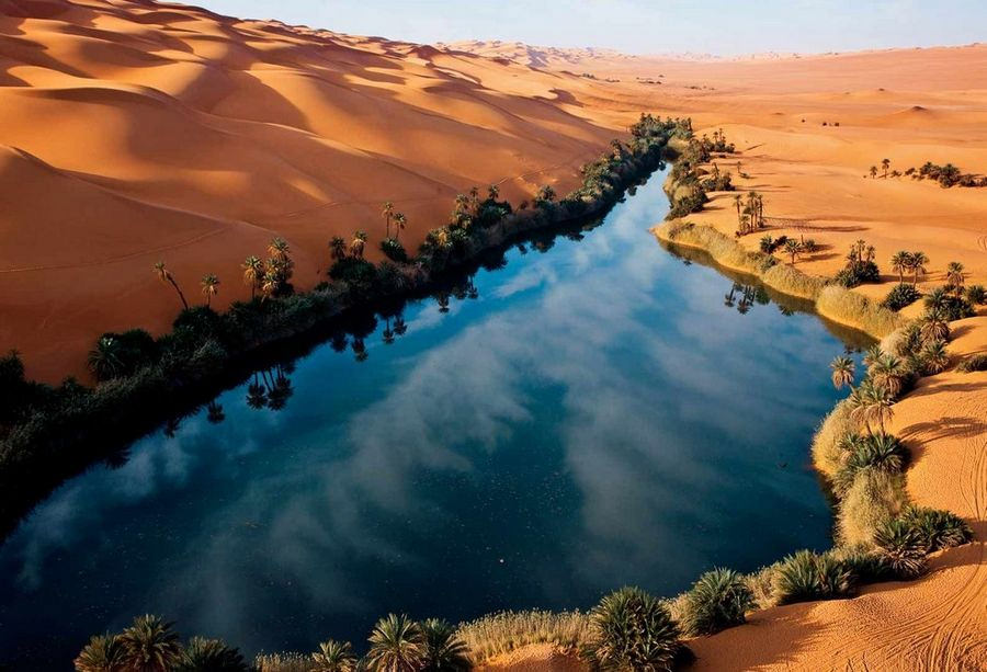 Cinematic Dunes and Lakes in Ubari, Libya