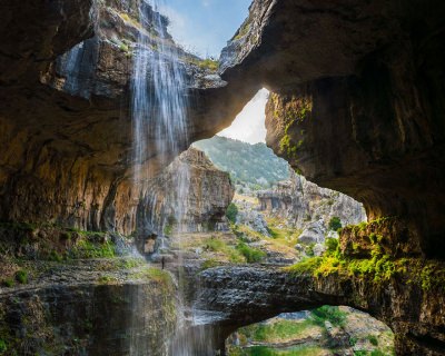 The Unique Ancient Baatara Gorge Waterfall in Lebanon