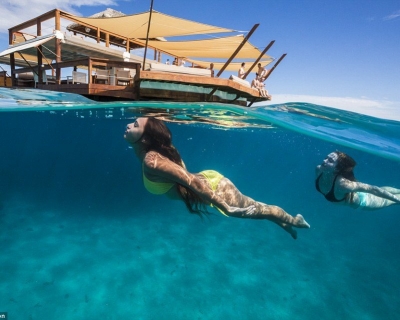 Floating Pizzeria in the Middle of Turquoise Ocean in Fiji