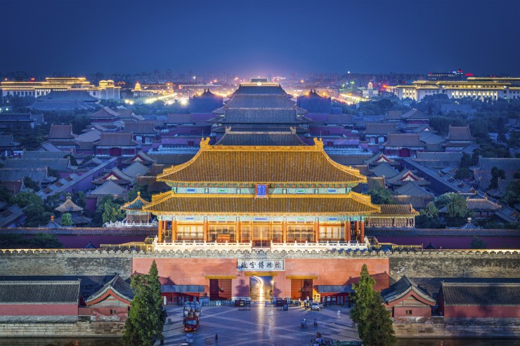 Beijing, China at the Imperial City north gate.