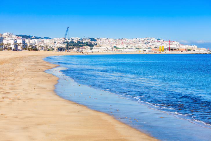 City beach in Tangier, Morocco