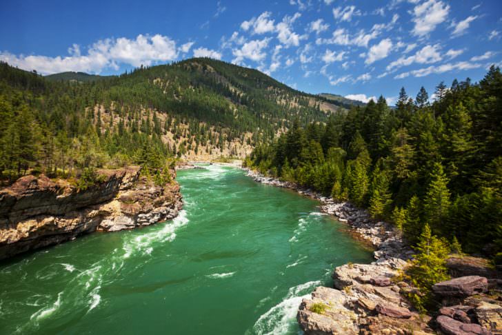 River in Mongolian prairie