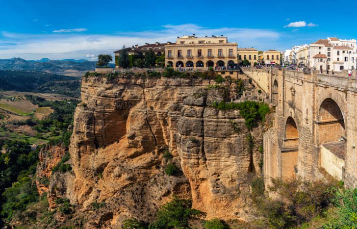 The Puente Nuevo New Bridge over Guadalevin River in Ronda