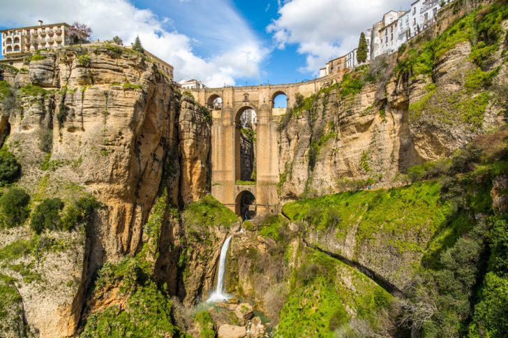 The Puente Nuevo New Bridge over Guadalevin River in Ronda