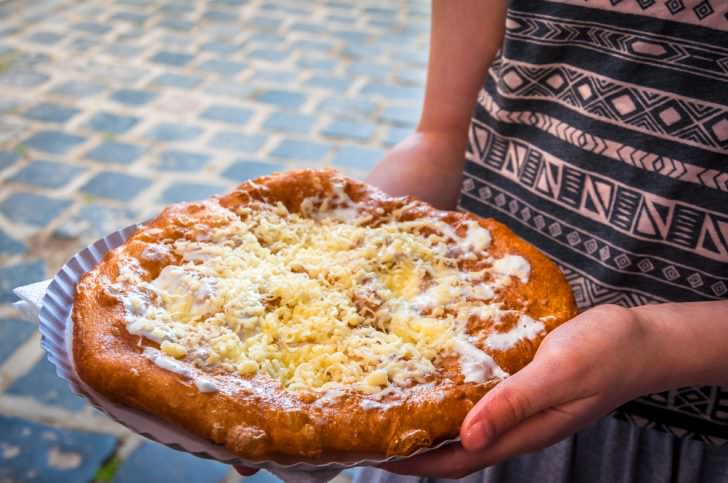 The famous Hungarian food - langós