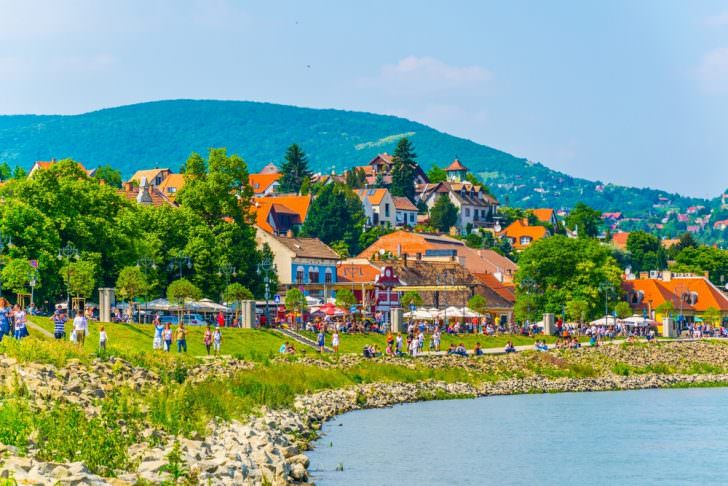 Riverside promenade in Szentendre, Hungary