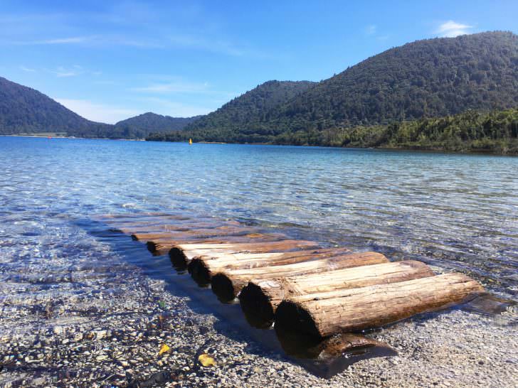 Naujoji Zelandija, Rotorua, Mėlynojo ežero vaizdas