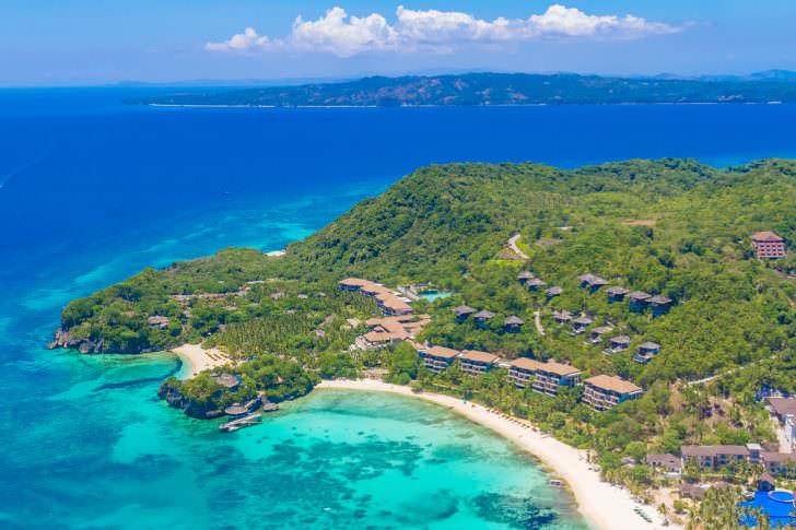 Vaizdas iš oro į Borakajaus salą, Filipinai
