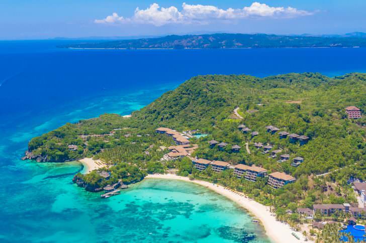 Aerial view of Boracay island, Philippines