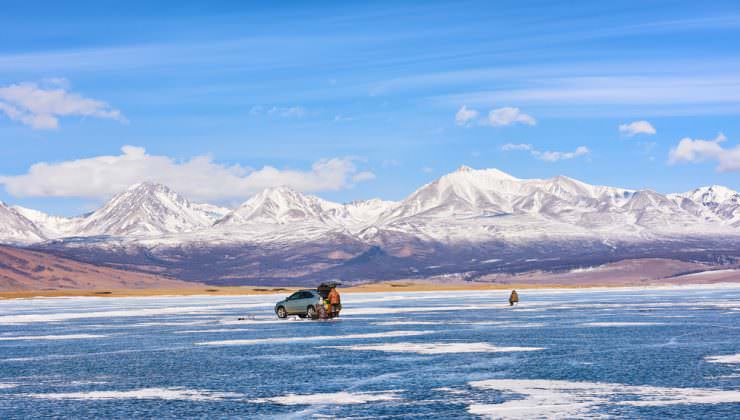 Ice Fishing at Khovsgol Lake, Mongolia