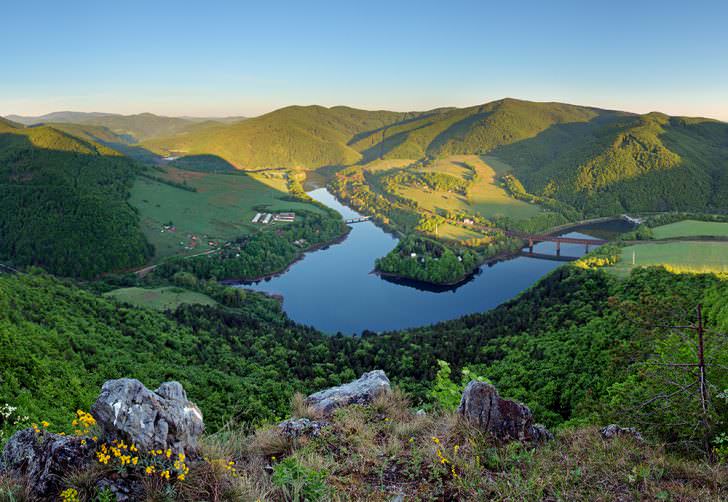 Lake Ruzin in Slovakia countryside near Kosice