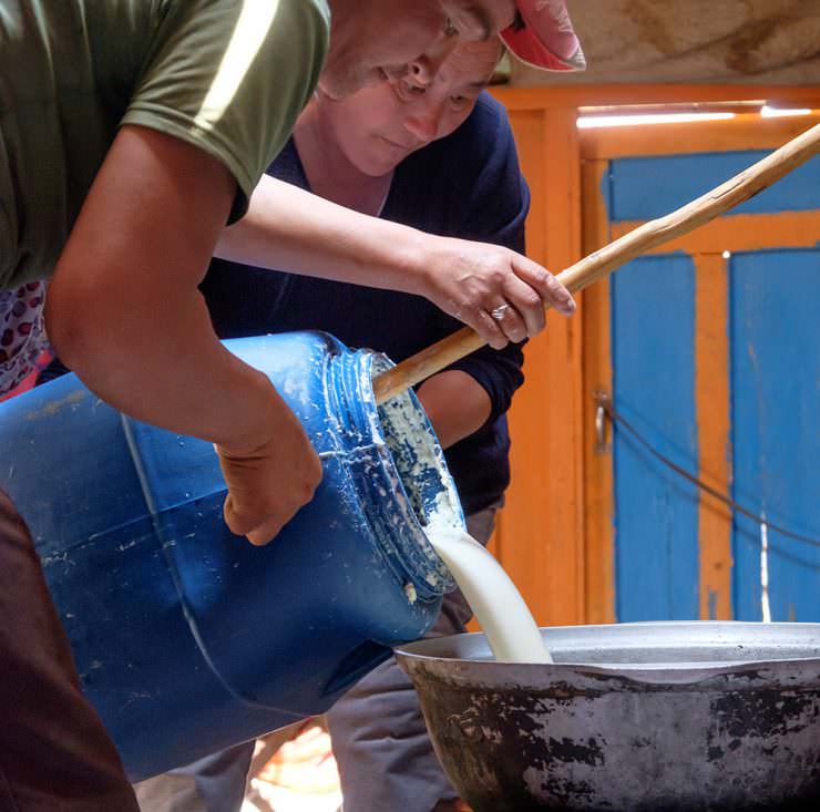 Preparation of Airag, fermented Mare's Milk © Emily Marie Wilson | Shutterstock.com