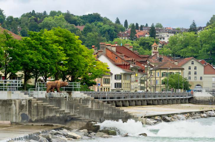 River Aare and old city of Bern, Switzerland