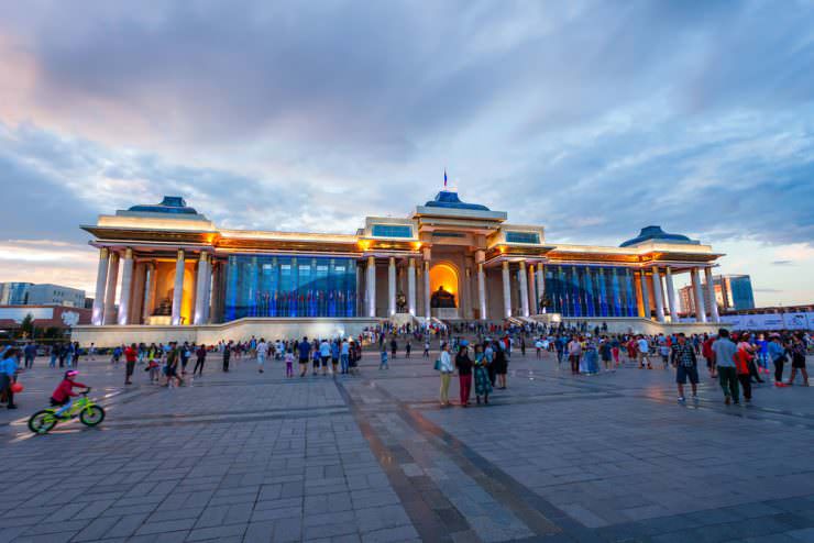 The Government Palace in Ulaanbaatar, Mongolia