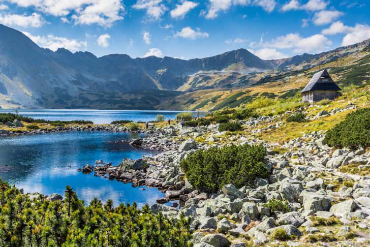 Mountain lake in 5 lakes valley in Tatra Mountains, Poland