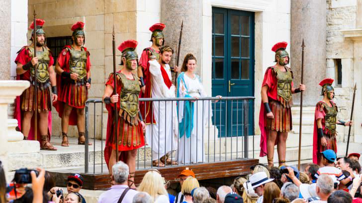 Roman warriers in Split, Croatia