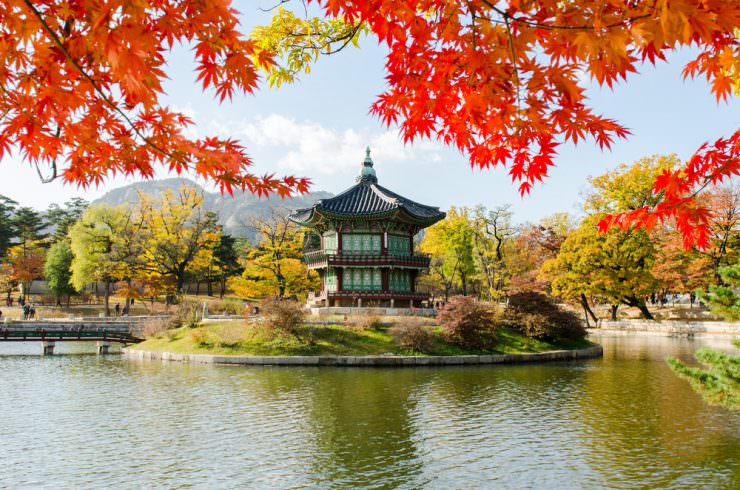 کاخ Gyeongbokgung در سئول، کره جنوبی