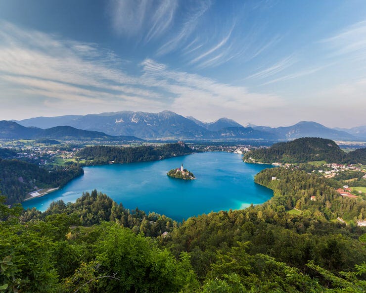 Aerial View Of Lake Bled, Slovenia