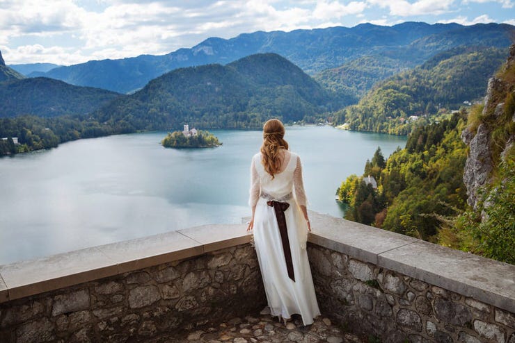 View from Bled Castle to the Lake