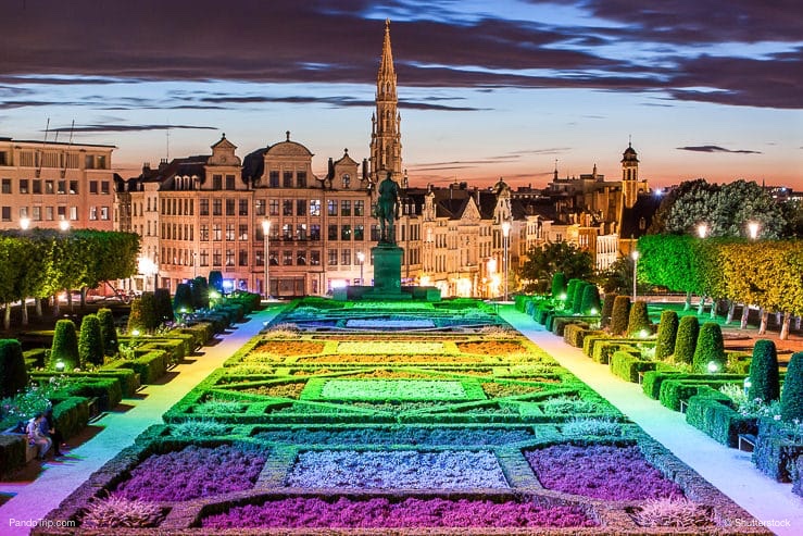 Garden of Mont des Arts, Brussels, Belgium