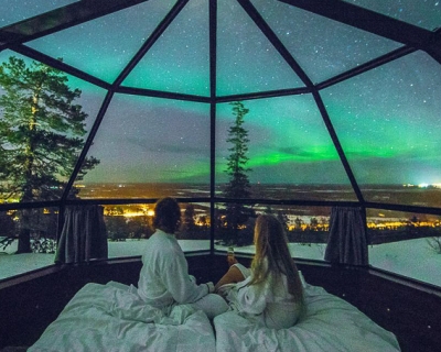 Maybe the Best Place to Fall Asleep Under the Northern Lights – Levin Iglut in Finland