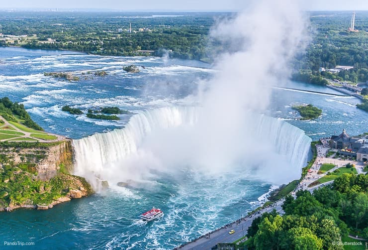 Vista aerea delle cascate del Niagara, Canada