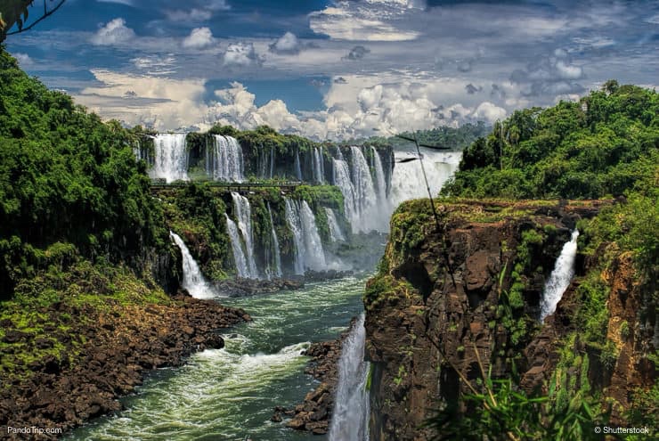 Vista impressionante das cataratas do Iguaçu