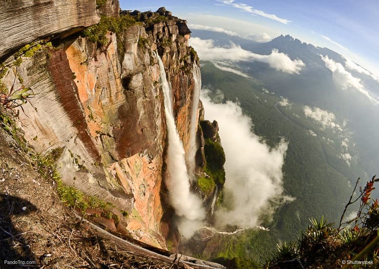 Angel falls from above