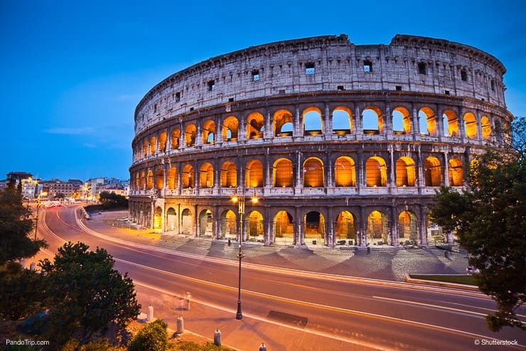 Colosseum in Rome at night