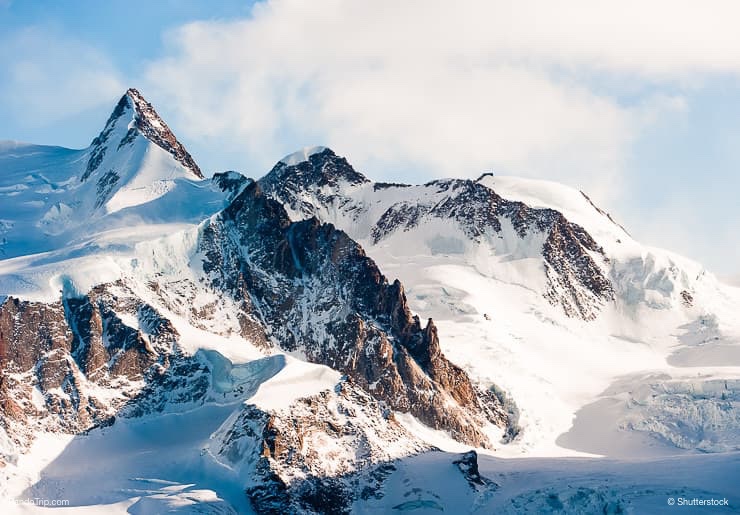 Doufourspitze peak, Monte Rosa, Zermatt, Switzerland