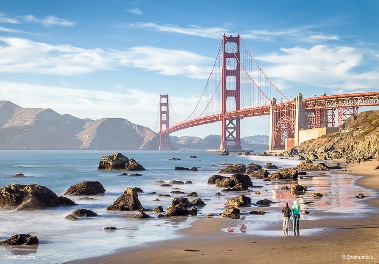 Golden Gate Bridge seen from Baker Beach