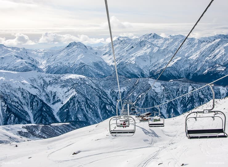 Mountain ski resort, Tetnuldi mountain, Swaneti region