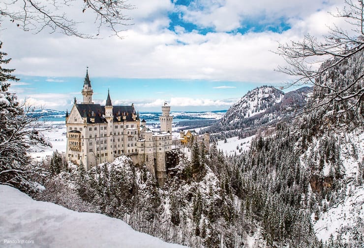 Neuschwanstein Castle in winter